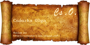 Császka Olga névjegykártya
